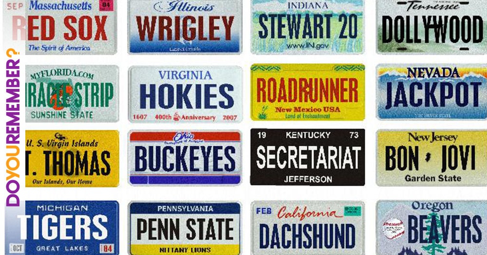 Fifty Years of License Plates from 50 States Do You Remember?
