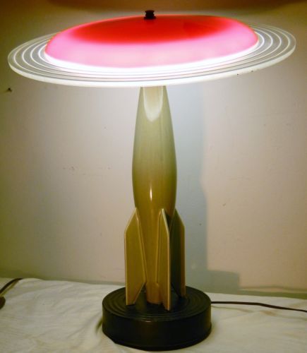 mid century flying saucer lamp